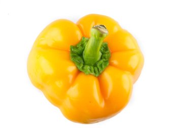 Beyaz arka planda izole edilmiş tatlı biber