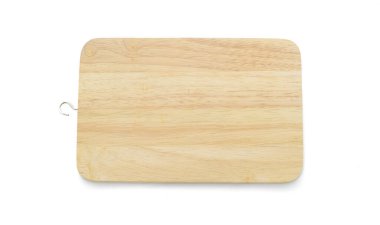 Ahşap Doğrama tahtası üzerinde beyaz izole