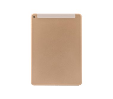 Sırt tableti pembe, beyaz üzerine izole edilmiş altın.