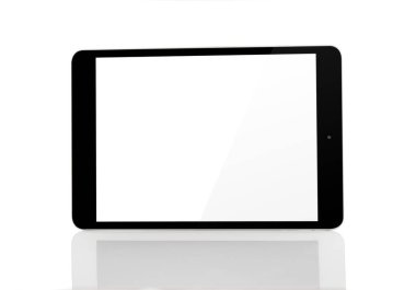 beyaz arkaplan üzerindeki tablet pc