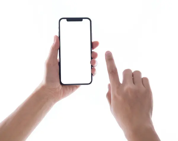 Telefonu kapat, beyaz, akıllı telefon beyaz renkli beyaz ekranda izole et.