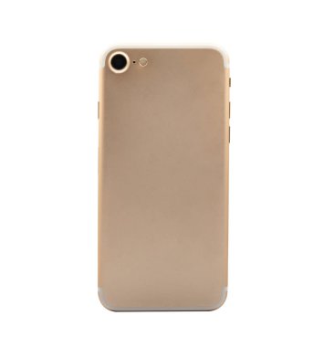 Beyaz arka plan üzerinde beyaz Smartphone izole görünümü geri