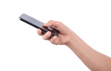 Telefonu kapat, beyaz, akıllı telefon beyaz renkli beyaz ekranda izole et.