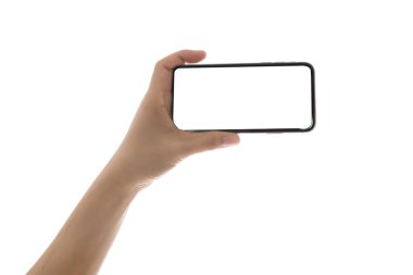 Telefonu kapat, beyaz, akıllı telefon beyaz renkli beyaz ekranda izole et.