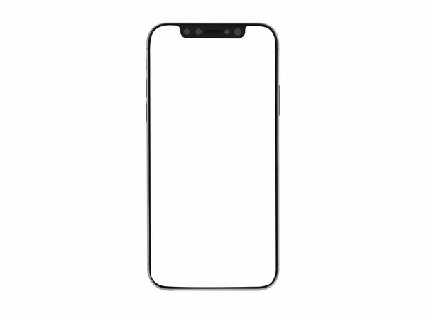 new phone front isolated on white background