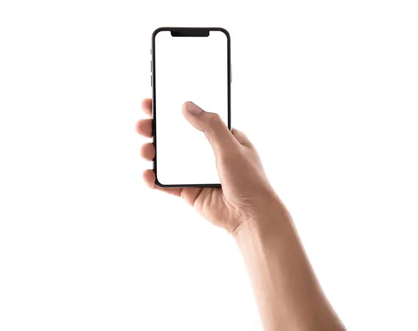 Telefonu kapat, beyaz, akıllı telefon beyaz renkli beyaz ekranda izole et.