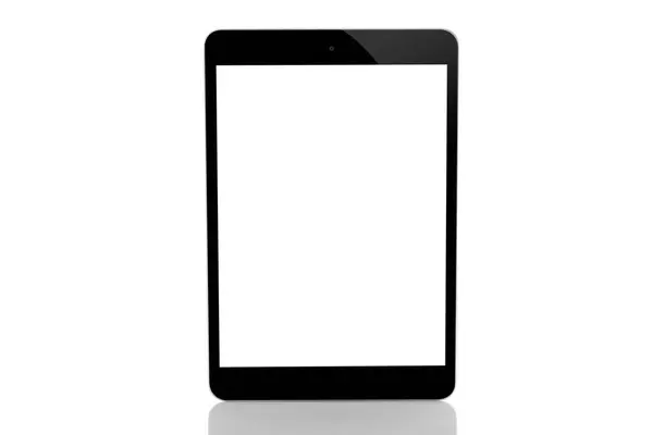 beyaz arkaplan üzerindeki tablet pc