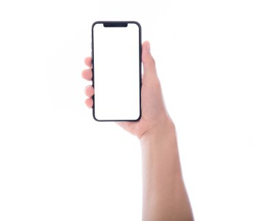 Telefonu kapat, beyaz, akıllı telefon beyaz renkli beyaz ekranda izole et.