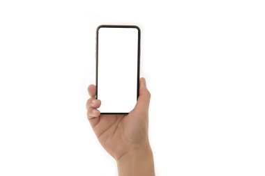 Telefonu kapat, beyaz, akıllı telefon beyaz renkli beyaz ekranda izole et.