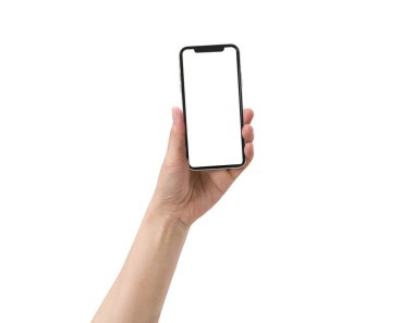 Telefonu kapat, beyaz, akıllı telefon beyaz renkli beyaz ekranda izole et.