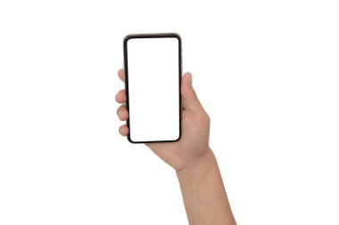 Telefonu kapat, beyaz, akıllı telefon beyaz renkli beyaz ekranda izole et.