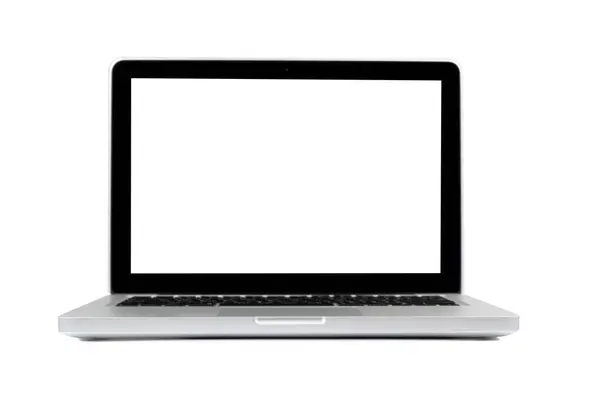 Beyaz arka plan üzerinde izole modern siyah dizüstü