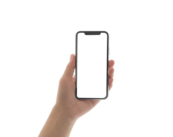 Telefonu kapat, beyaz, akıllı telefon beyaz renkli beyaz ekranda izole et.