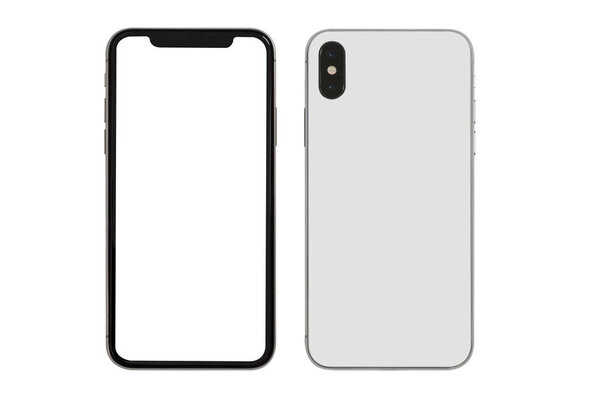 New version of slim smartphone  with blank white screen