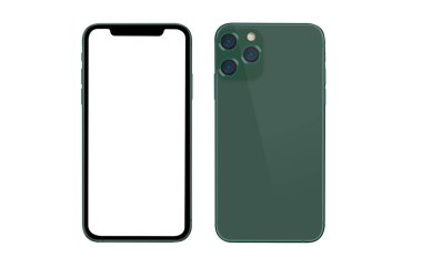 Yeni yorum-in ince smartphone ile boş bir beyaz ekran