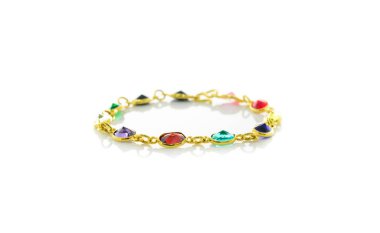 Takı aksesuar - bilezik Safir üzerinde beyaz bir arka plan ile