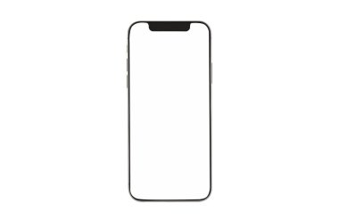 yeni telefon açık beyaz arka plan üzerinde izole