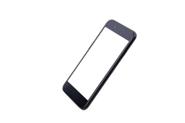 yan tarafındaki beyaz izole Smartphone