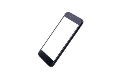 yan tarafındaki beyaz izole Smartphone