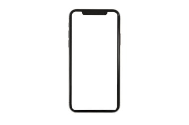 yeni telefon açık beyaz arka plan üzerinde izole