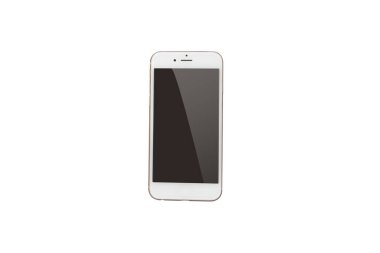 Beyaz arkaplanda akıllı telefon izole edildi