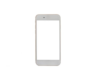 yeni telefon açık beyaz arka plan üzerinde izole