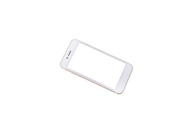 Beyaz Smartphone Mockup beyaz arka plan üzerinde izole