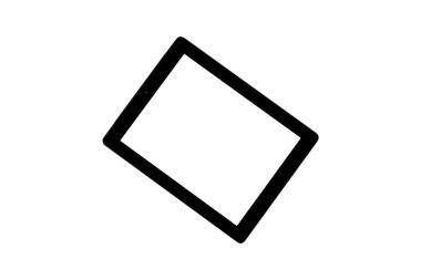 tablet computer isolated on black background