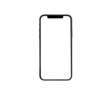 yeni telefon açık beyaz arka plan üzerinde izole