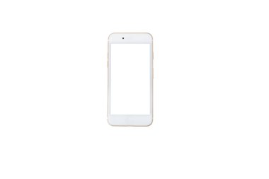 yeni telefon açık beyaz arka plan üzerinde izole