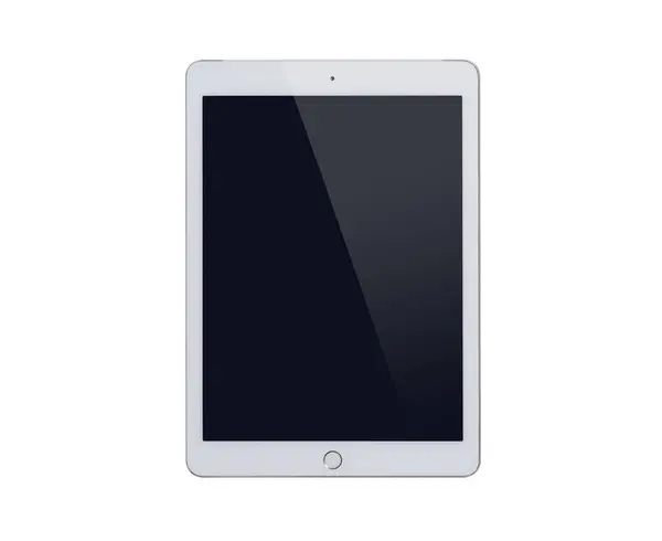 Beyaz tablet bilgisayar üzerinde beyaz arka plan üzerinde izole