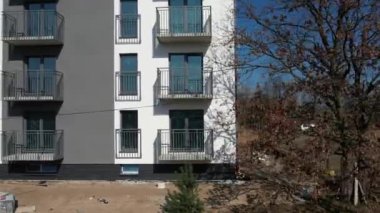 Yeni bir konut inşaatı, İHA 'nın hava manzarası..