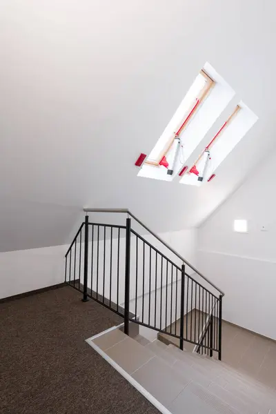 Çatı pencereli Modern Merdiven