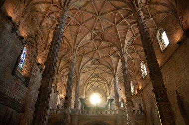 Lizbon 'daki Jeronimos Manastırı' nın İç Görünümü