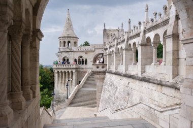 Macaristan 'ın Budapeşte kentindeki Balıkçı Kalesi manzarası