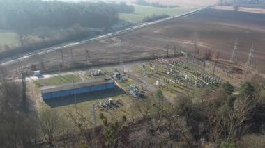 Elektrik Altyapısının Hava Görünümü - Elektrik Alt İstasyonu.