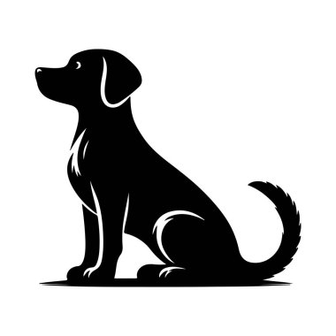 Dynamic Dog Outline: A Portrait of Joy clipart