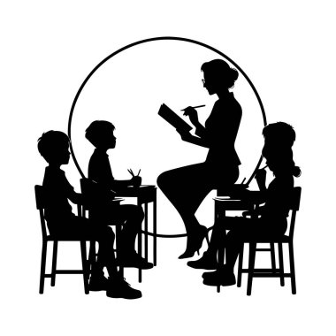 Seçkin Öğretmen-Öğrenci Silueti Öğrenme Bağlantısı ResmiComment