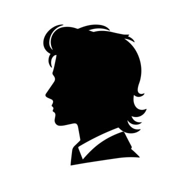 Professional Businessman Profile Silhouette for Corporate Designs clipart