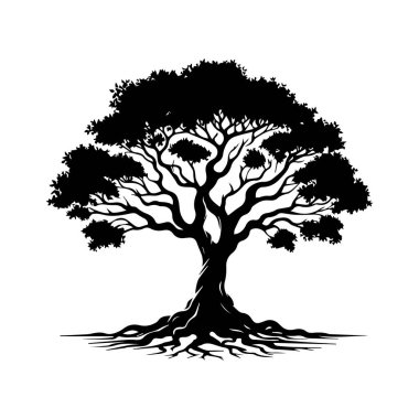 Alacakaranlıkta Görkemli Ağaç Silueti