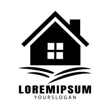 Modern Eko Ev Yaprağı Logosu Şablonu