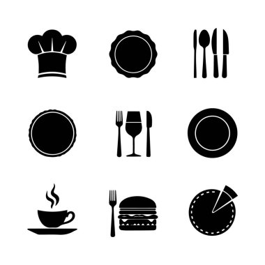 Modern Restoran Simgesi Vektör Koleksiyonları