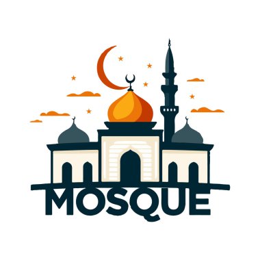 Zarif Cami İslami Vektör Tasarımı