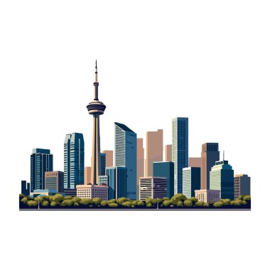 Urban city skyline modern cityscape vector illustration clipart