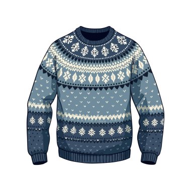 Kış modası için süveter vektör illüstrasyonu