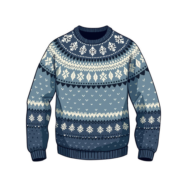 Векторная иллюстрация свитера для зимней моды