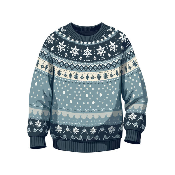 Векторная иллюстрация свитера для зимней моды