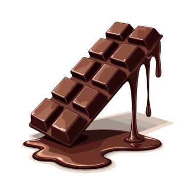 Kakaolu çikolatalı tatlı vektör çizimi