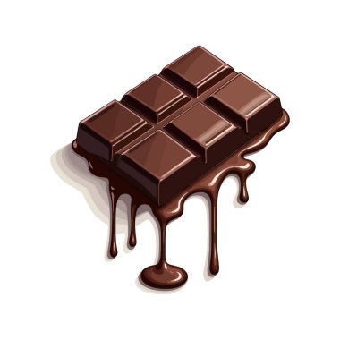 Kakaolu çikolatalı tatlı vektör çizimi