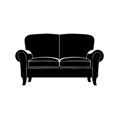 Modern Sofa Siluetleri Simgesel Mobilya İç Vektör Koleksiyonu,